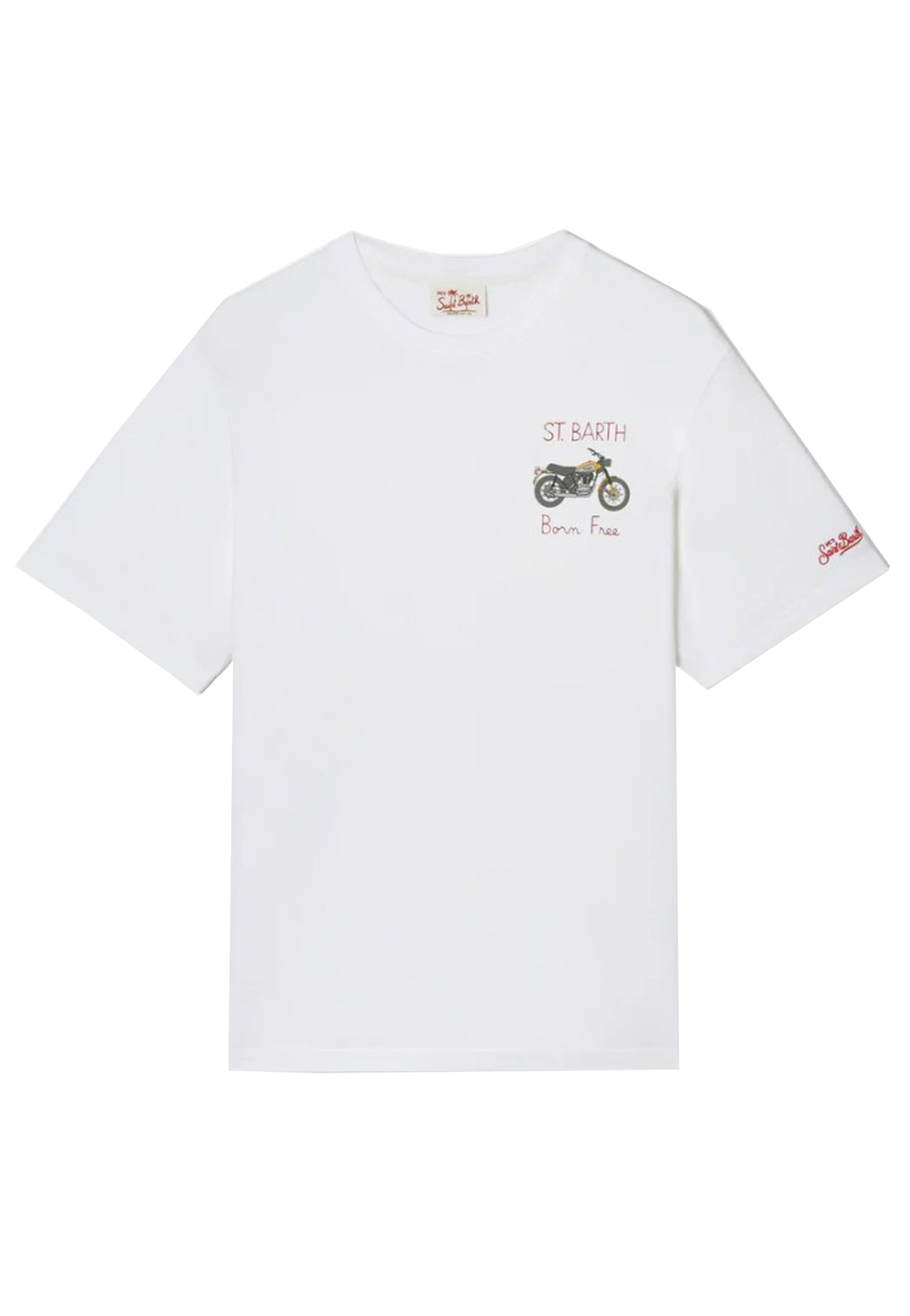T-shirt girocollo cotone bianca Portofino Ducati MC2 Saint Barth P26 POT0001 04519L04519L MC2 