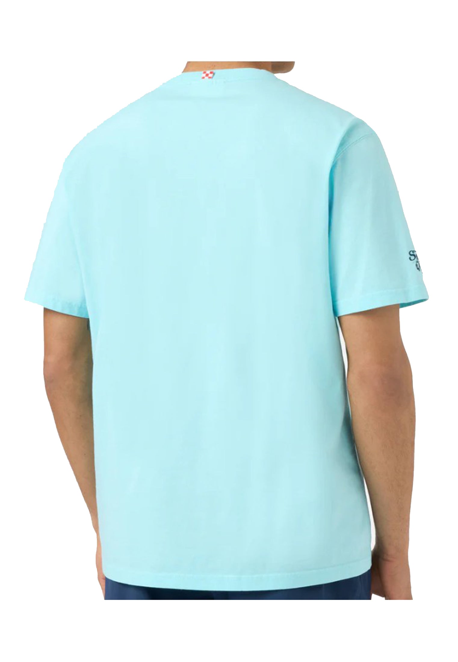 T-shirt girocollo turchese cotone Cerco L'estate Portofino MC2 Saint Barth P26 POT0001 04533L04533L MC2 