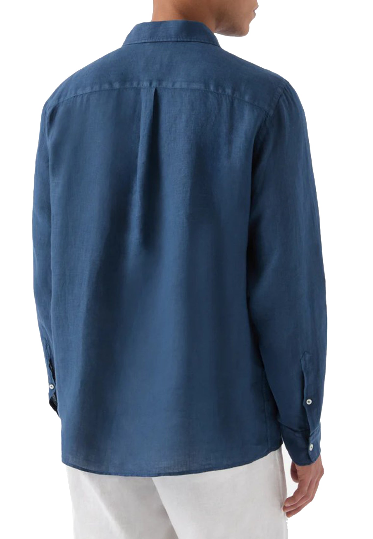Polo camicia blu lino Raphael MC2 Saint Barth P26 RPA0001 00119L00119L MC2 