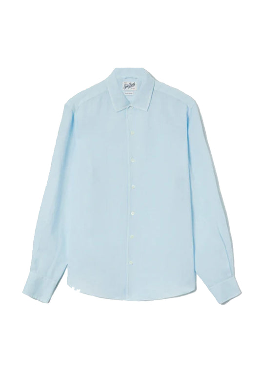 Camicia azzurra lino Raphael MC2 Saint Barth P26 RPH0001 00610L00610L MC2 
