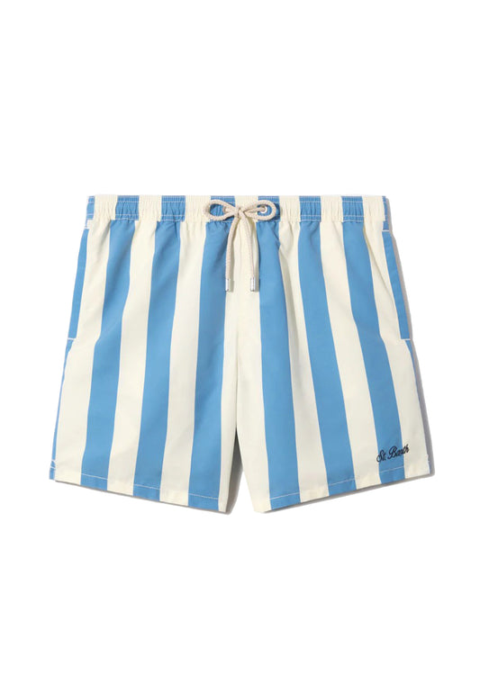 Costume da bagno mare a righe bianche azzurre Syros MC2 Saint Barth P26 SYR0001 01210L01210L MC2 