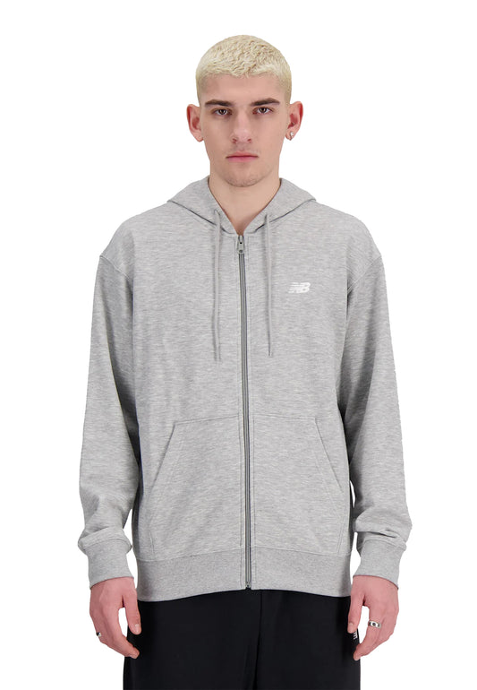 Felpa con capuccio e zip cotone grigia New Balance Essential P26 MJ41501AG ATHLETICGREY NEW BALANCE 