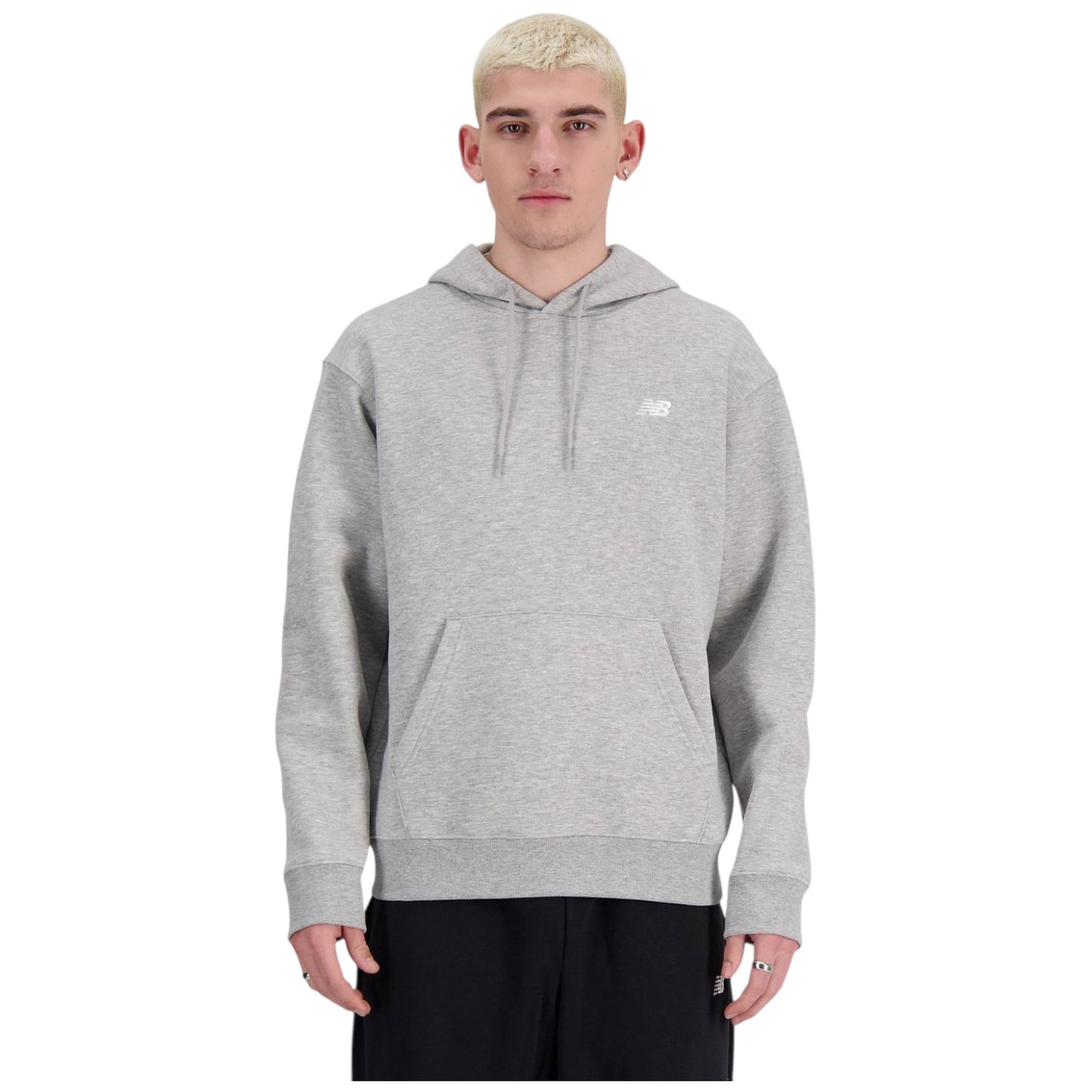 Felpa con cappuccio grigia cotone Sport Essential New Balance P25 MT41508AG ATHLETICGREY NEW BALANCE 