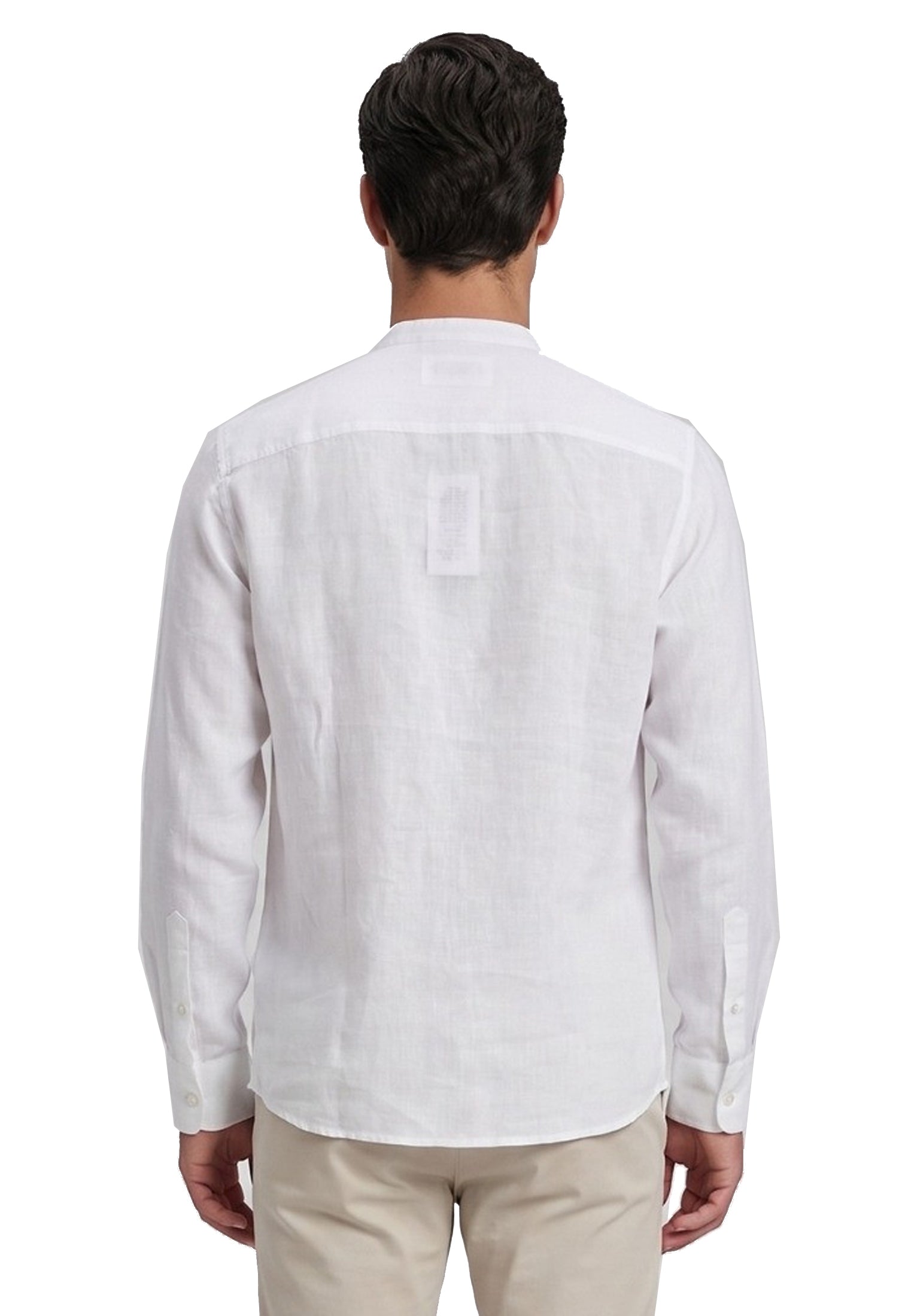 Camicia bianca lino collo coreano North Sails P26 664438 01010101 NORTH SAILS 