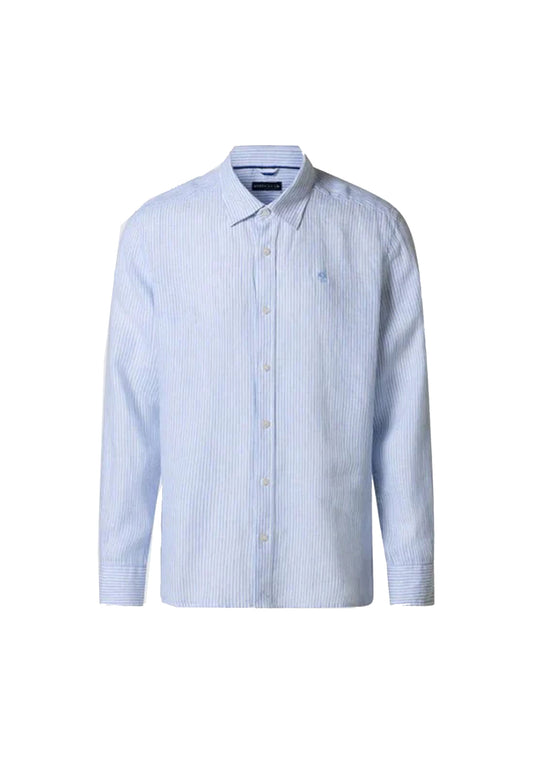 Camicia a righe azzurre lino North Sails P26 664454 C001C001 NORTH SAILS 