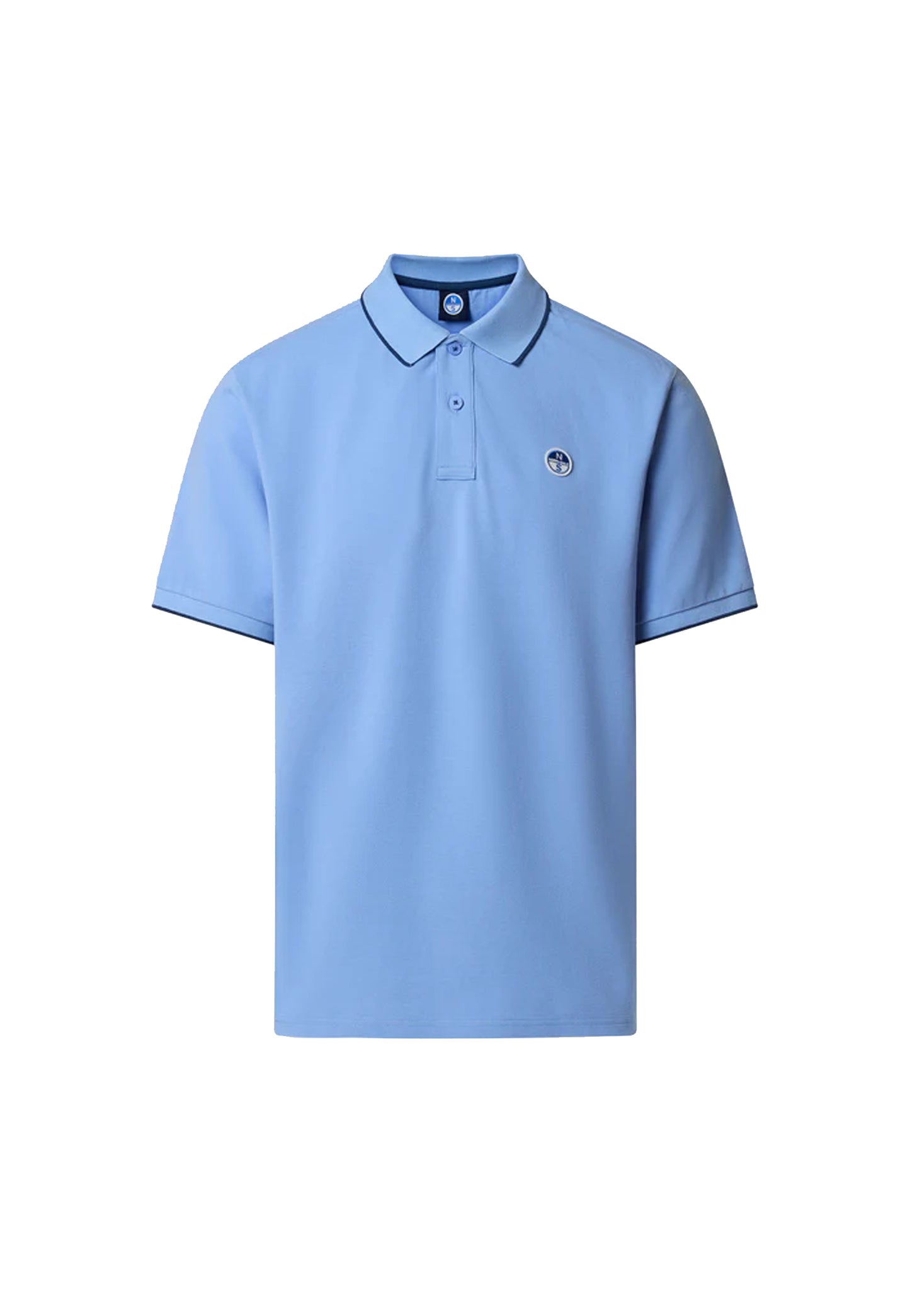 Polo maniche corte blu cotone bordi a contrasto North Sails P26 692464 07570757 NORTH SAILS 