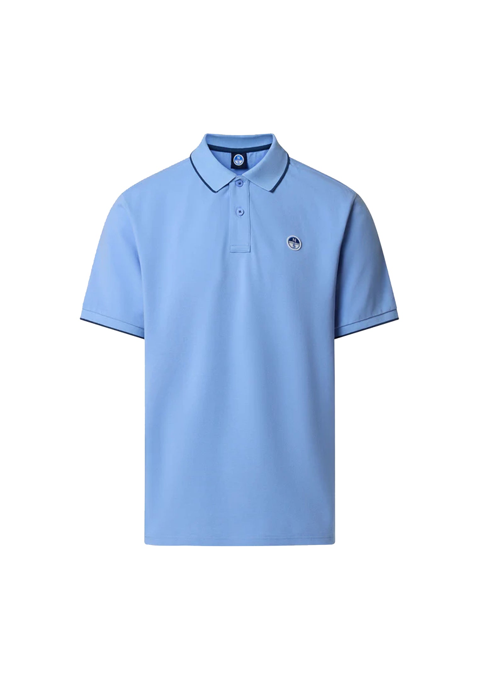 Polo maniche corte blu cotone bordi a contrasto North Sails P26 692464 07570757 NORTH SAILS 