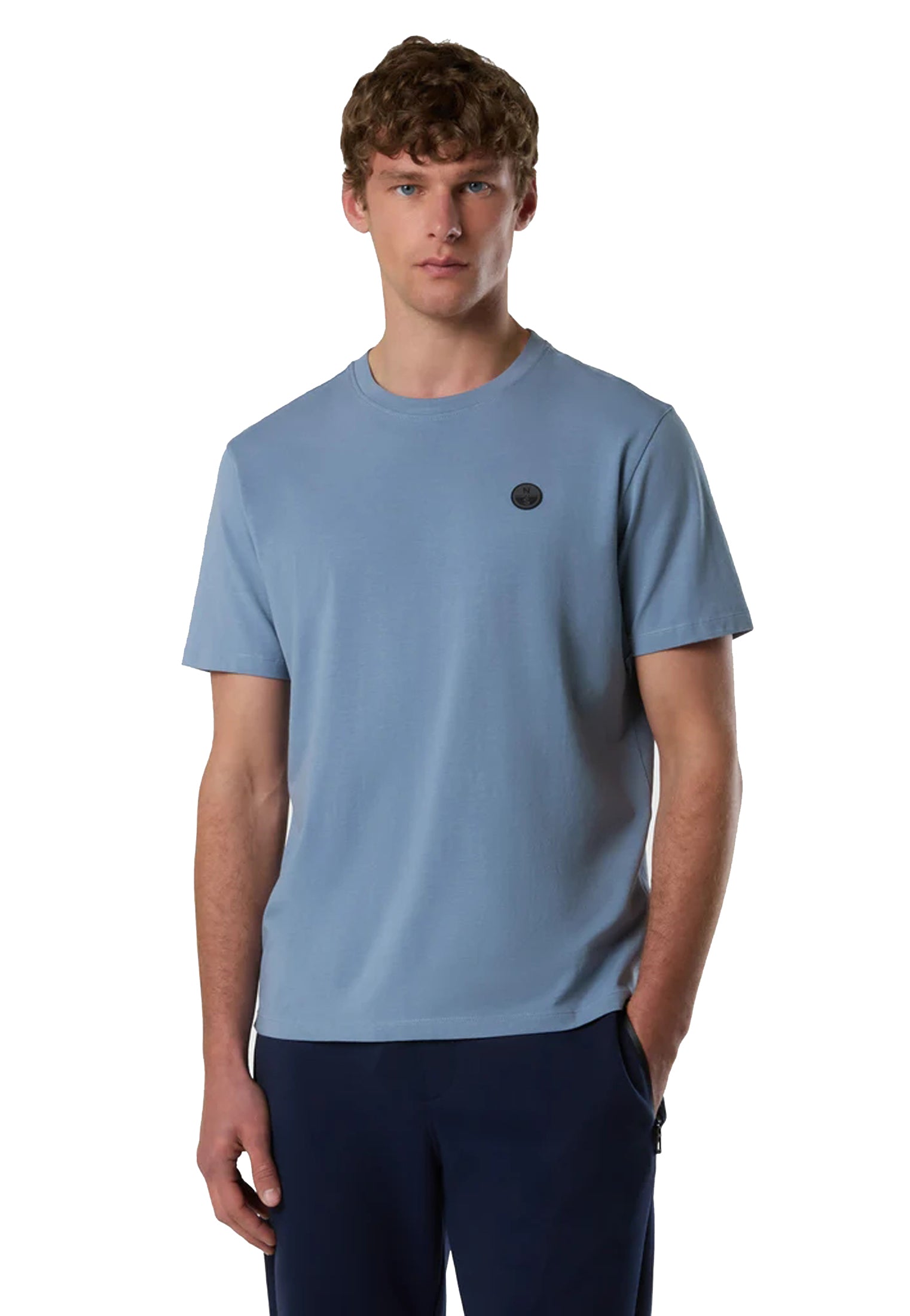 T-shirt girocollo blu petrolio cotone organico North Sails P26 693156 08560856 NORTH SAILS 
