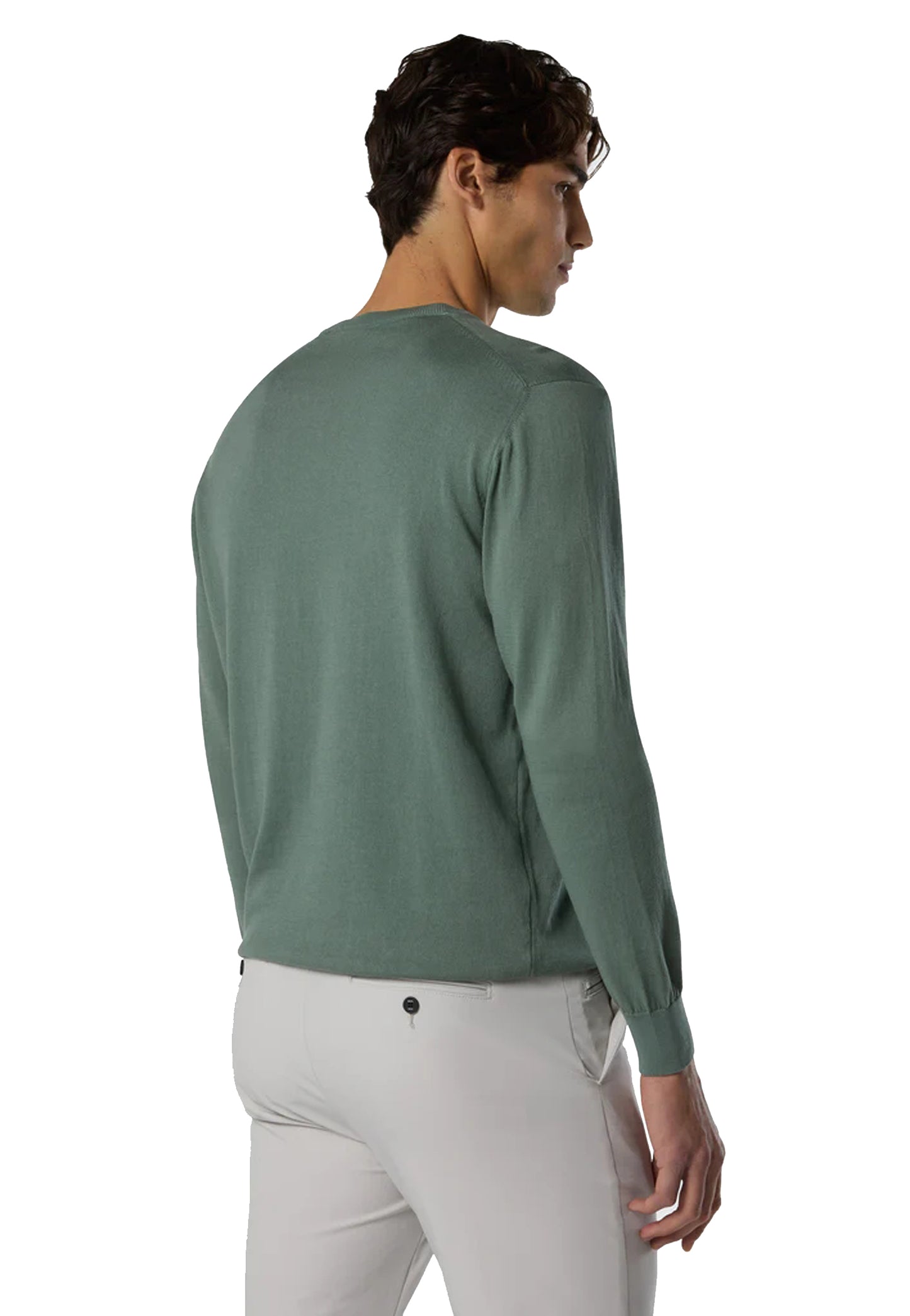 Maglia pullover girocollo sottile cotone verde leggera Pima North Sails P26 699284 04760476 NORTH SAILS 