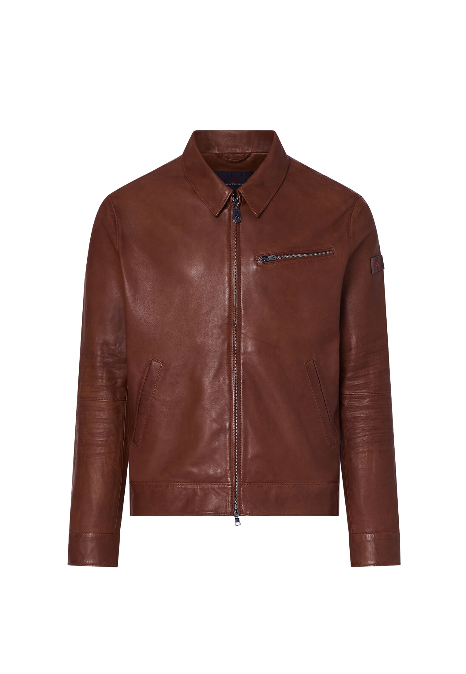 Giacca marrone in pelle con colletto Gilma Peuterey P26 PEU5738 99012416 477477 PEUTEREY 