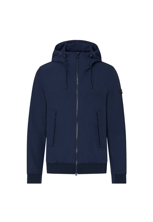 Giacca corta blu con cappuccio impermeabile Uyapo Peuterey P26 PEU5746 01192031 215215 PEUTEREY 
