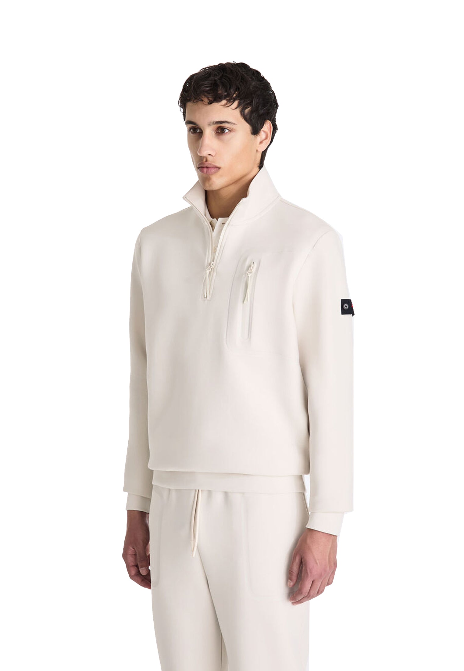 Felpa con collo a lupetto mezza zip panna Kent Peuterey P26 PEU5798 99012177 729729 PEUTEREY 