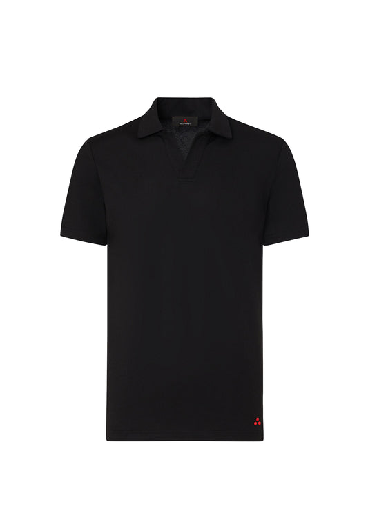 Polo manica corta nera misto cotone New Helgo Peuterey P26 PEU5847 99012182 NERNER PEUTEREY 