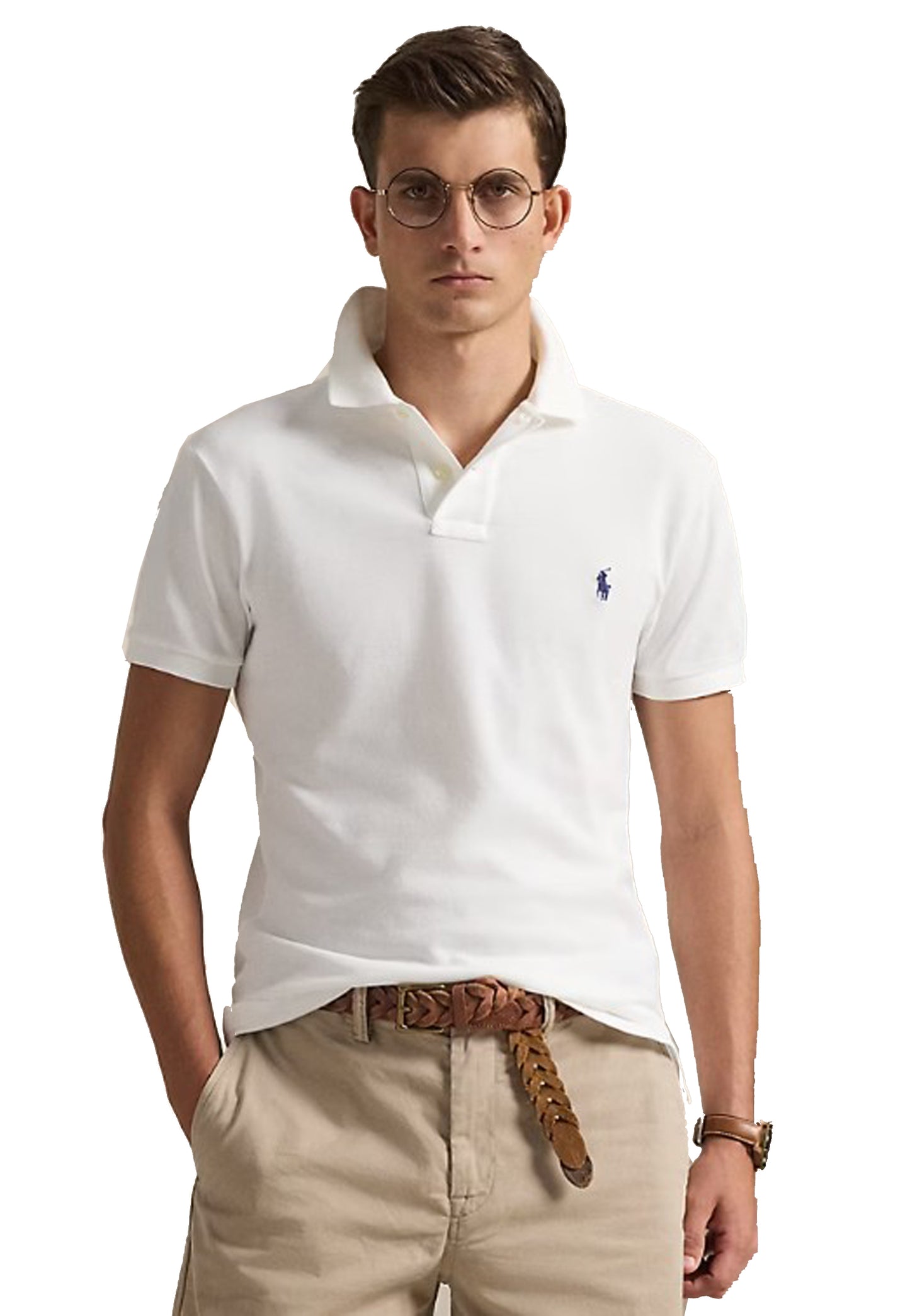 Polo manica corta bianca slim fit Polo Ralph Lauren P26 710666998002 WHITE POLO RALPH LAUREN 