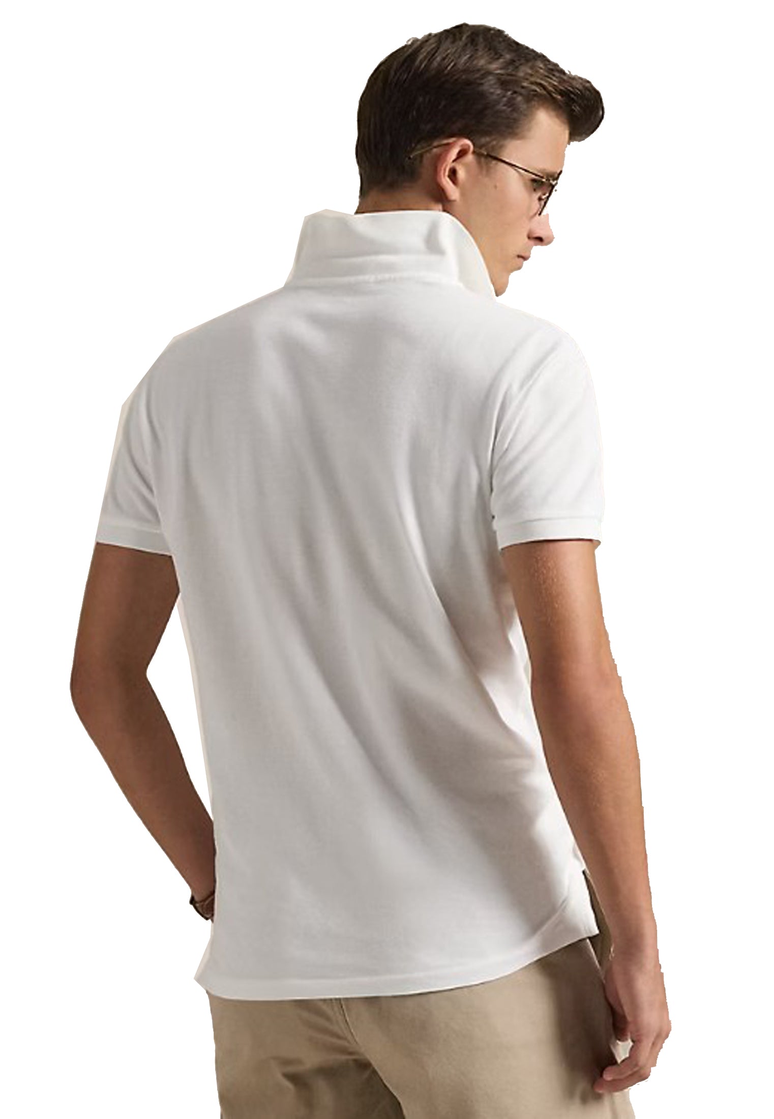 Polo manica corta bianca slim fit Polo Ralph Lauren P26 710666998002 WHITE POLO RALPH LAUREN 