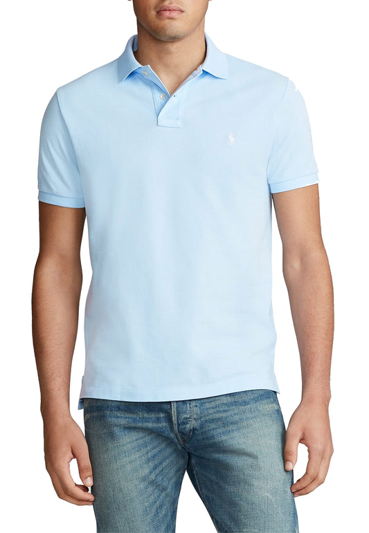 Polo a maniche corte azzurra cotone Polo Ralph Lauren P26 710782592013 OFFICE BLUE/C1750 POLO RALPH LAUREN 
