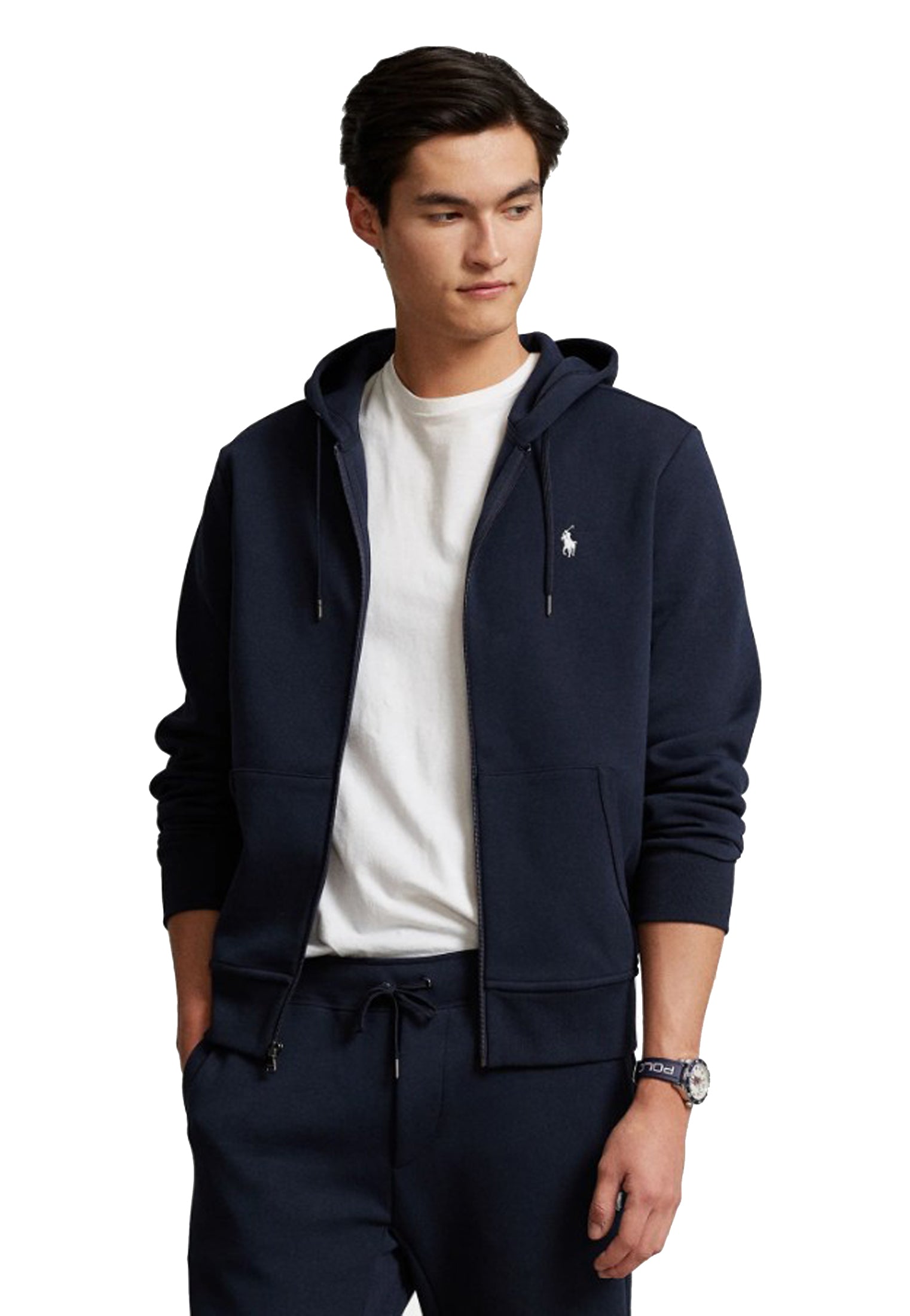 Felpa con cappuccio blu full zip Polo Ralph Lauren P26 710888282002 AVIATOR NAVY POLO RALPH LAUREN 