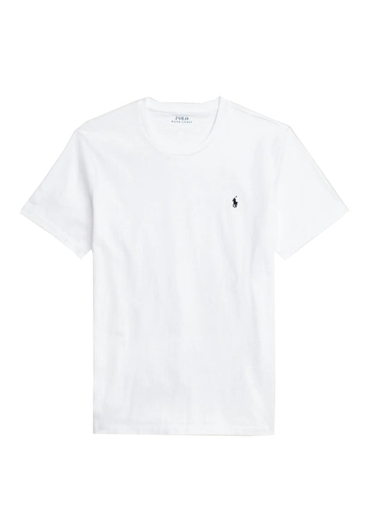 T-shirt girocollo bianca cotone Polo Ralph Lauren P26 714844756005 WHITE / NAVY PP POLO RALPH LAUREN 