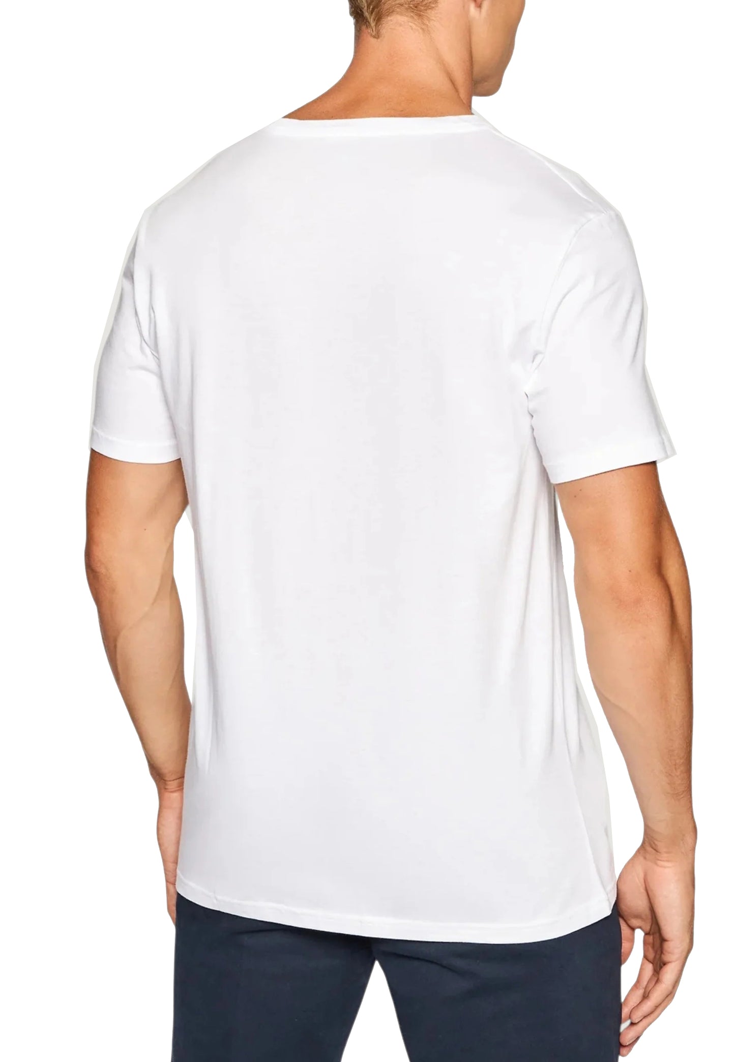 T-shirt girocollo bianca cotone Polo Ralph Lauren P26 714844756005 WHITE / NAVY PP POLO RALPH LAUREN 