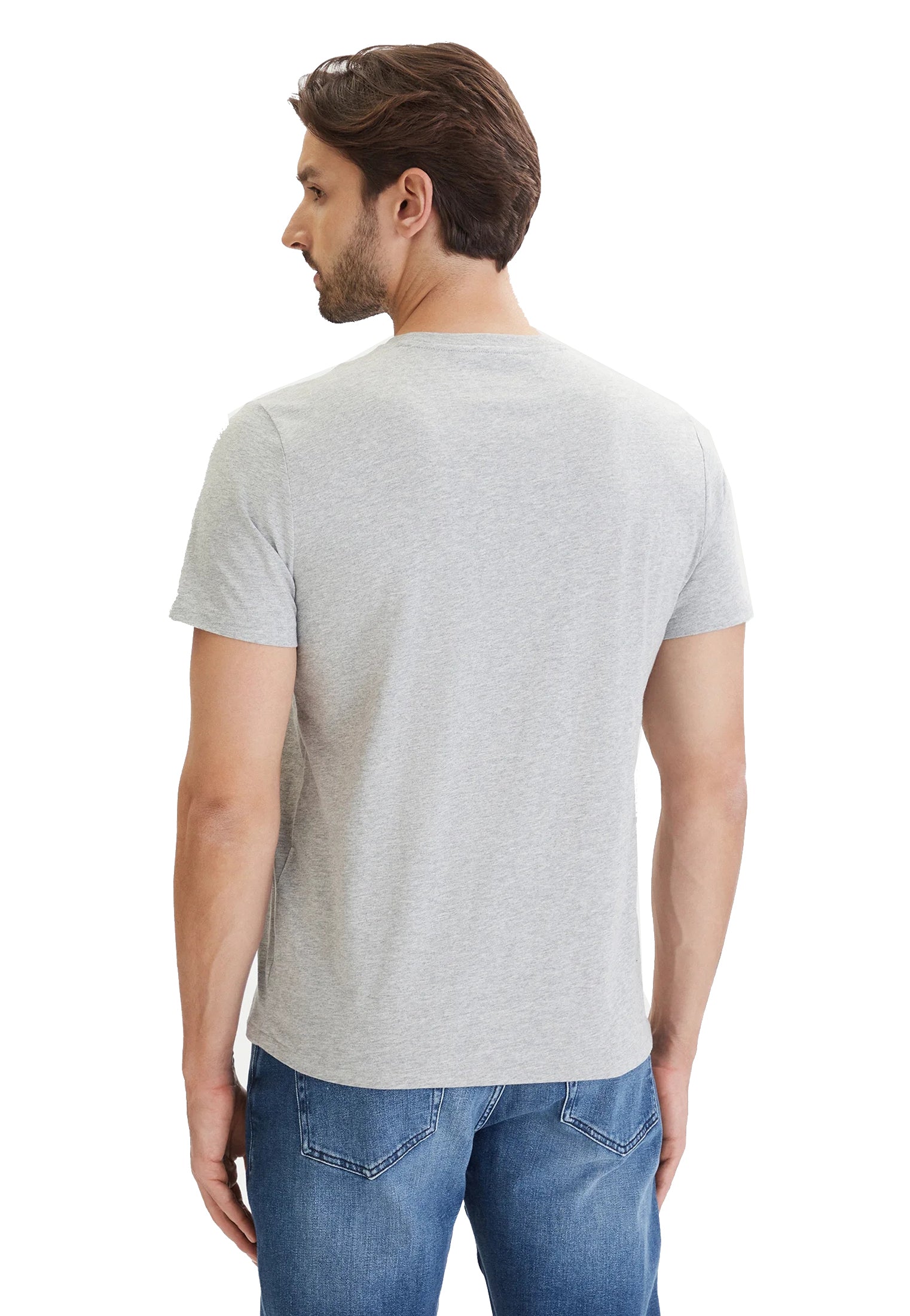 T-shirt girocollo grigia cotone Polo Ralph Lauren P26 714844756008 ANDOVER HEATHER / NAVY PP POLO RALPH LAUREN 
