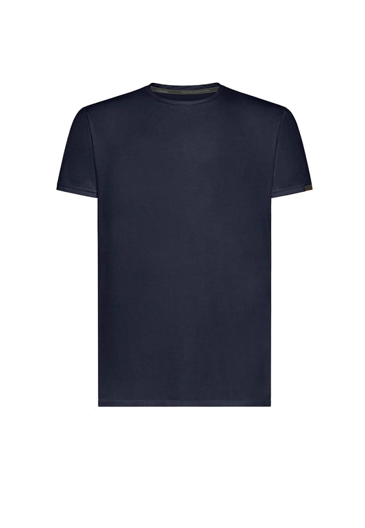T-shirt girocollo blu elasticizzata Oxford Logo RRD P26 26216 6161 RRD 