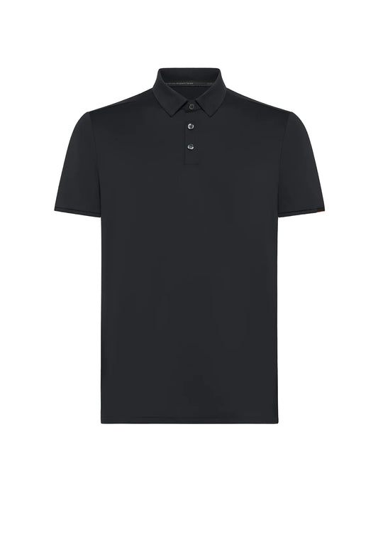 Polo mezza manica nera elasticizzata traspirante Oxford Logo RRD P26 26217 1010 RRD 