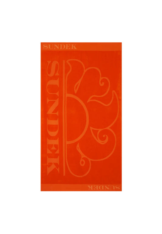 Telo mare spiaggia cotone arancione Jacquard Sundek P26 AM379ATC1000 T6S00904700 SUNDEK 