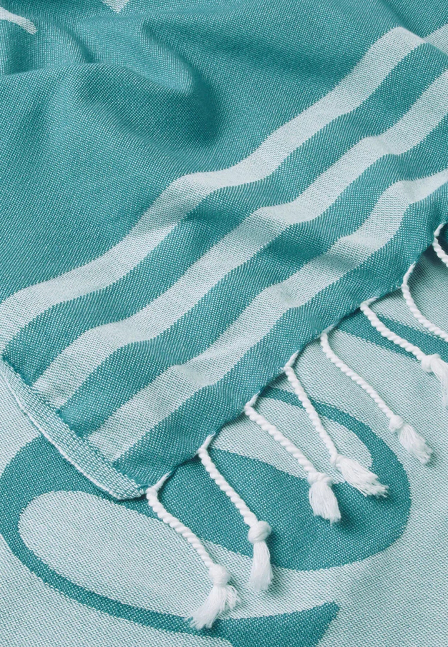 Telo mare spiaggia turchese jacquard cotone Sundek P26 AM401ATC1000 T6S00195000 SUNDEK 
