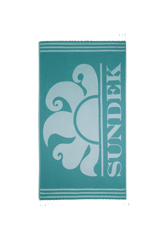 Telo mare spiaggia turchese jacquard cotone Sundek P26 AM401ATC1000 T6S00195000 SUNDEK 