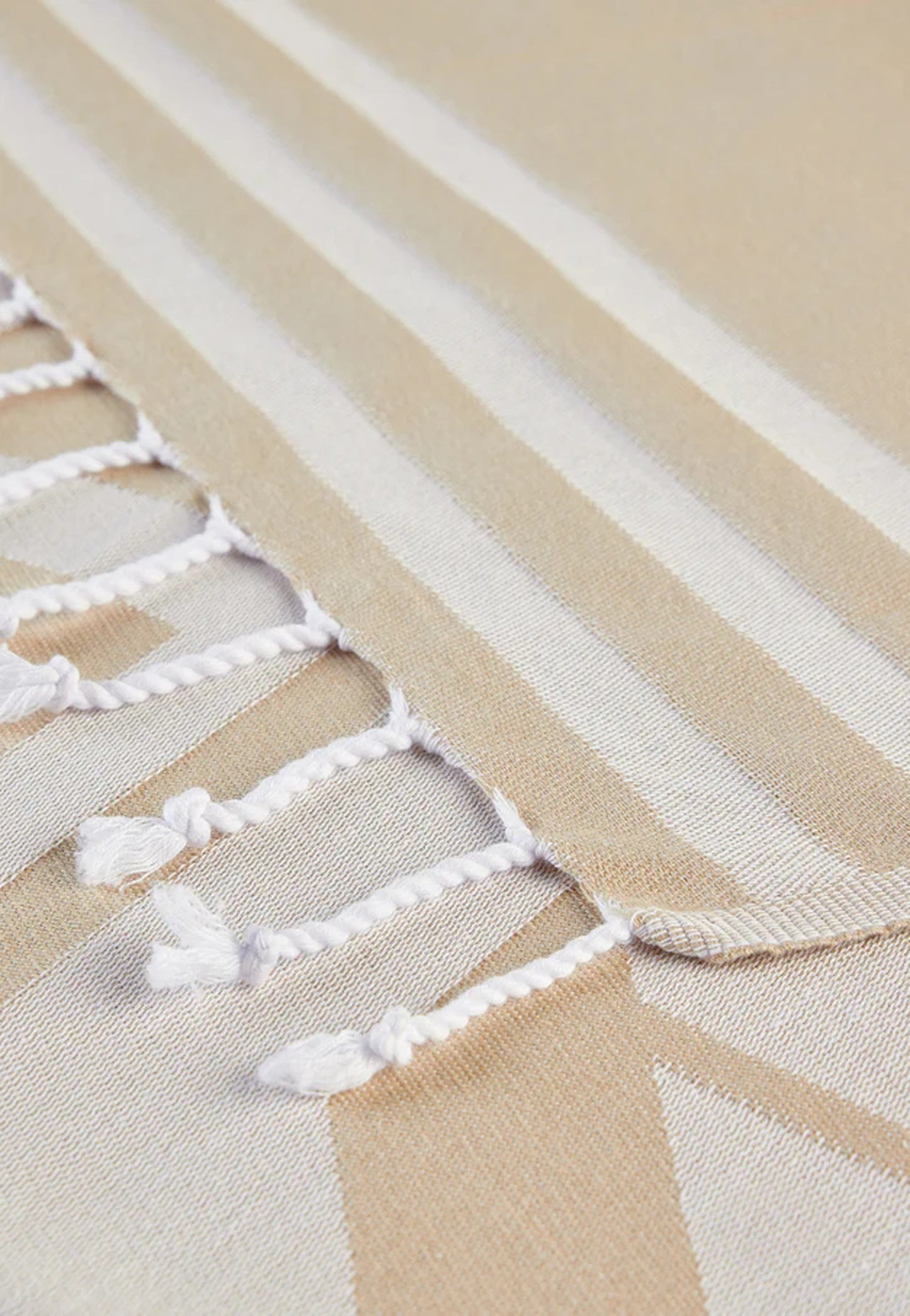Telo mare beige cotone con frange Jacquard Sundek P26 AM401ATC1000 T6S00196600 SUNDEK 