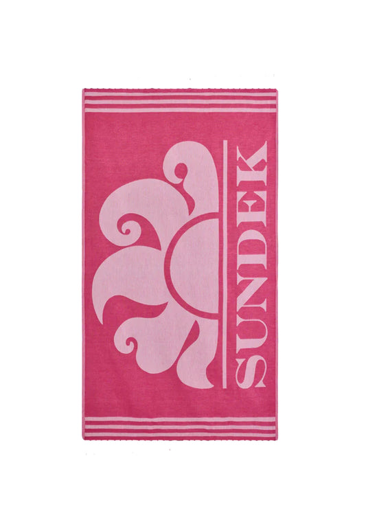 Telo mare fucxia cotone frange Jacquard Sundek P26 AM401ATC1000 T6S00196800 SUNDEK 