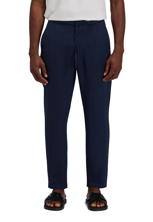 Pantaloni lunghi blu lino estate leggeri Sundek P26 GM014TRLI5TC M6S70332200 SUNDEK 