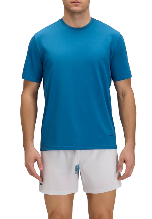 T-shirt girocollo tecnica blu Sundek P26 GM240TEYJ200 M6S321A9500 SUNDEK 