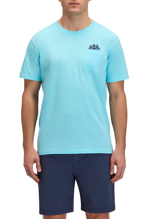 T-shirt girocollo azzurra con taschino Sundek P26 M609TEJ7800 M6S253A6101 SUNDEK 