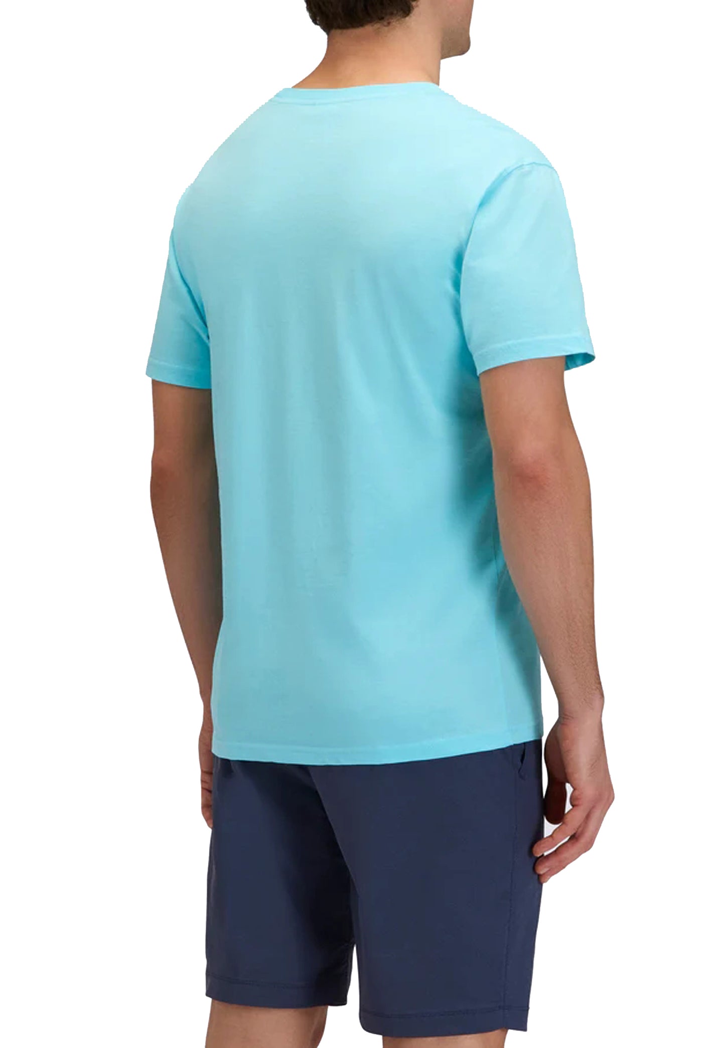 T-shirt girocollo azzurra con taschino Sundek P26 M609TEJ7800 M6S253A6101 SUNDEK 