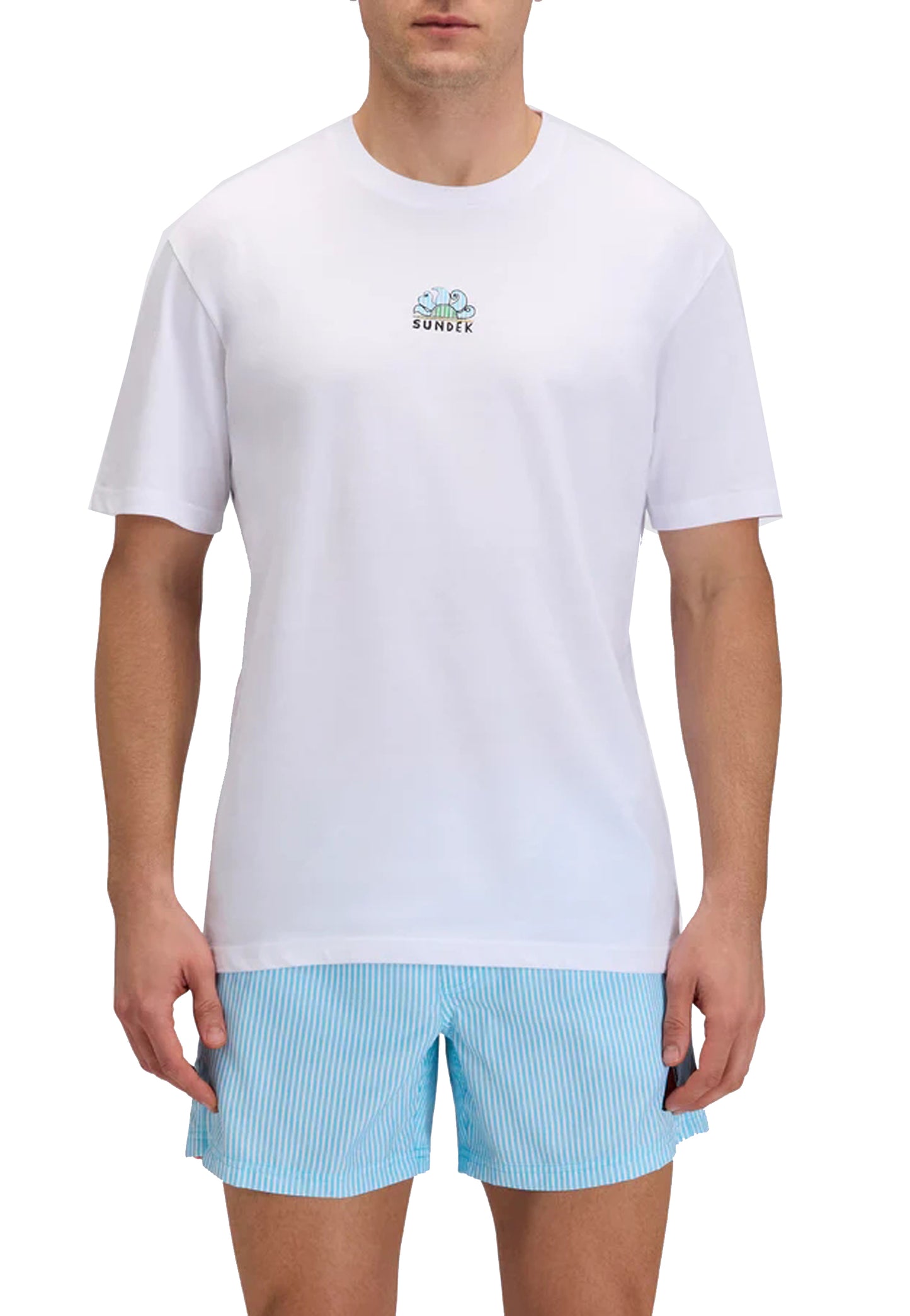 T-shirt girocollo bianca jiucy surf Sundek P26 M769TEJ78JI M6S243006JI SUNDEK 