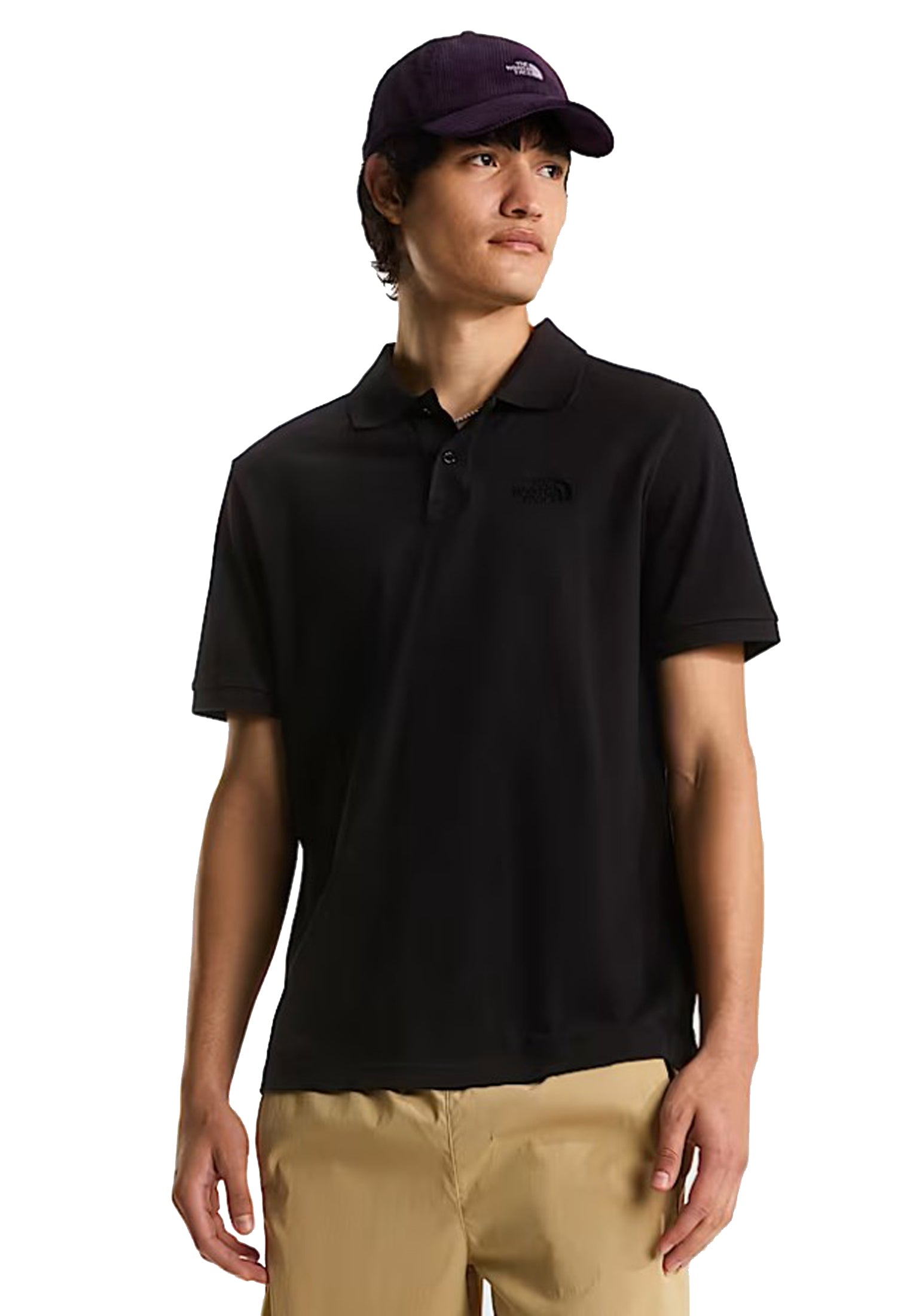 Polo mezza maniche nera Essential regular fit The North Face P26 NF0A8C1P BLACKBLACK THE NORTH FACE 