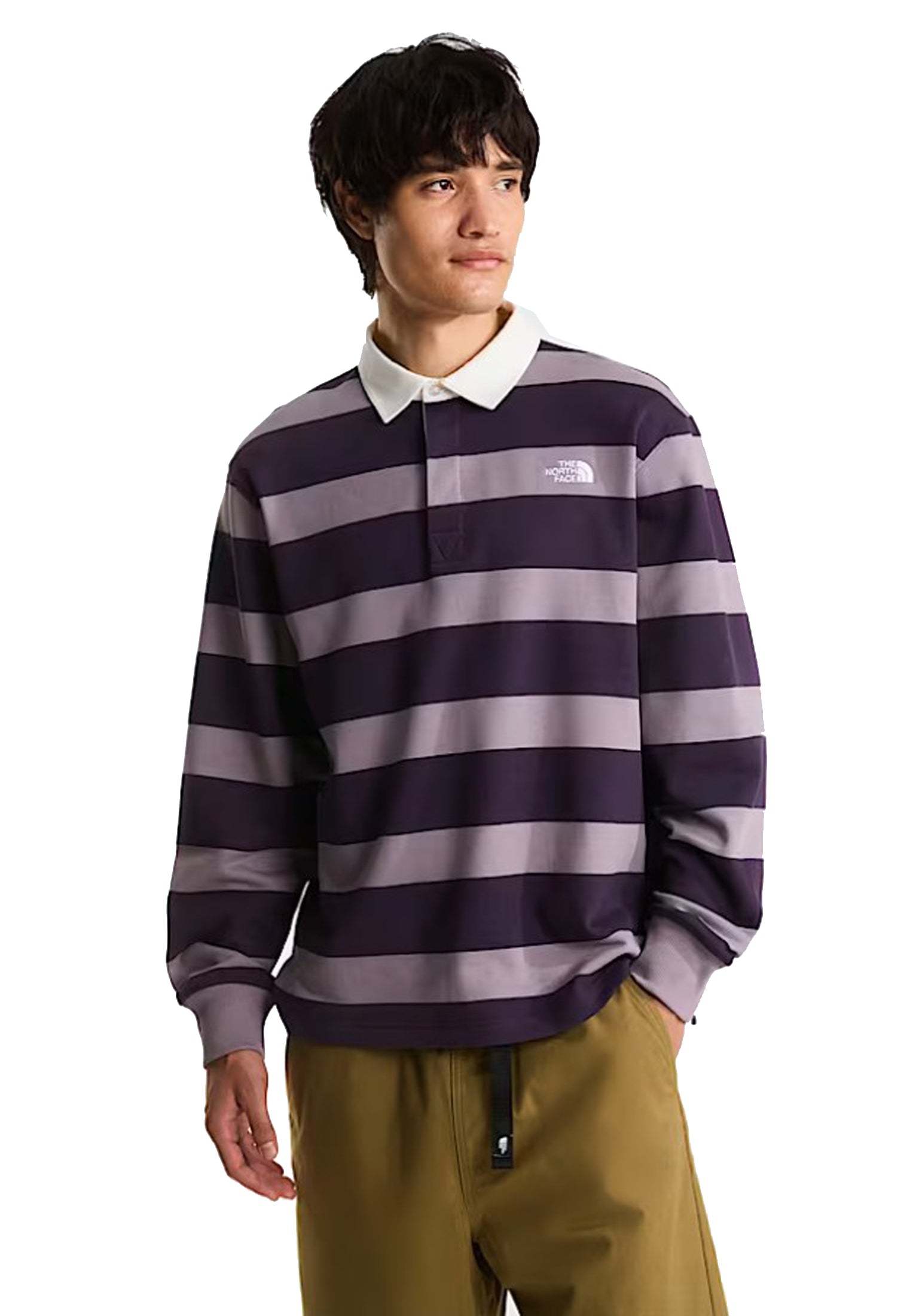Polo felpa maniche lunghe Rugby viola The North Face P26 NF0A8GAWJN5 PURPLE GREYPURPLE GREY THE NORTH FACE 