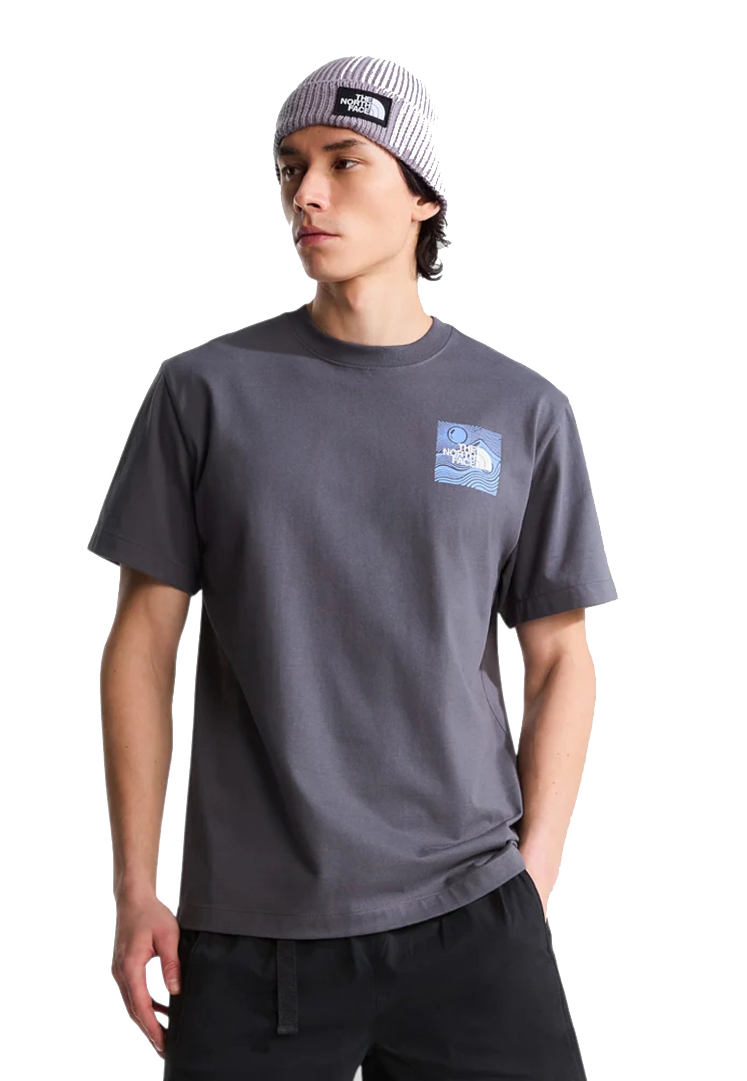 T-shirt girocollo grigio Mountain Escape Relaxed Graphic The North Face P26 NF0A8GB1RHI1 NFRHINFRHI THE NORTH FACE 