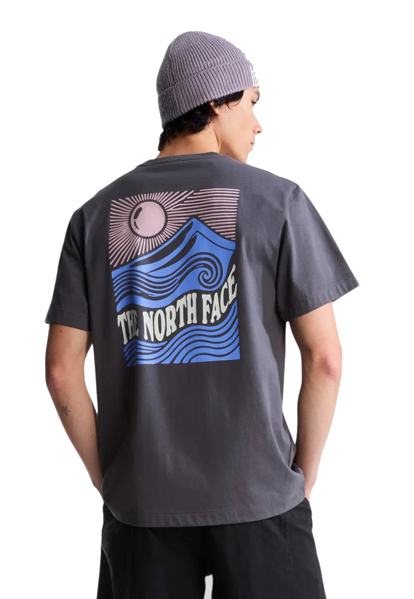T-shirt girocollo grigio Mountain Escape Relaxed Graphic The North Face P26 NF0A8GB1RHI1 NFRHINFRHI THE NORTH FACE 