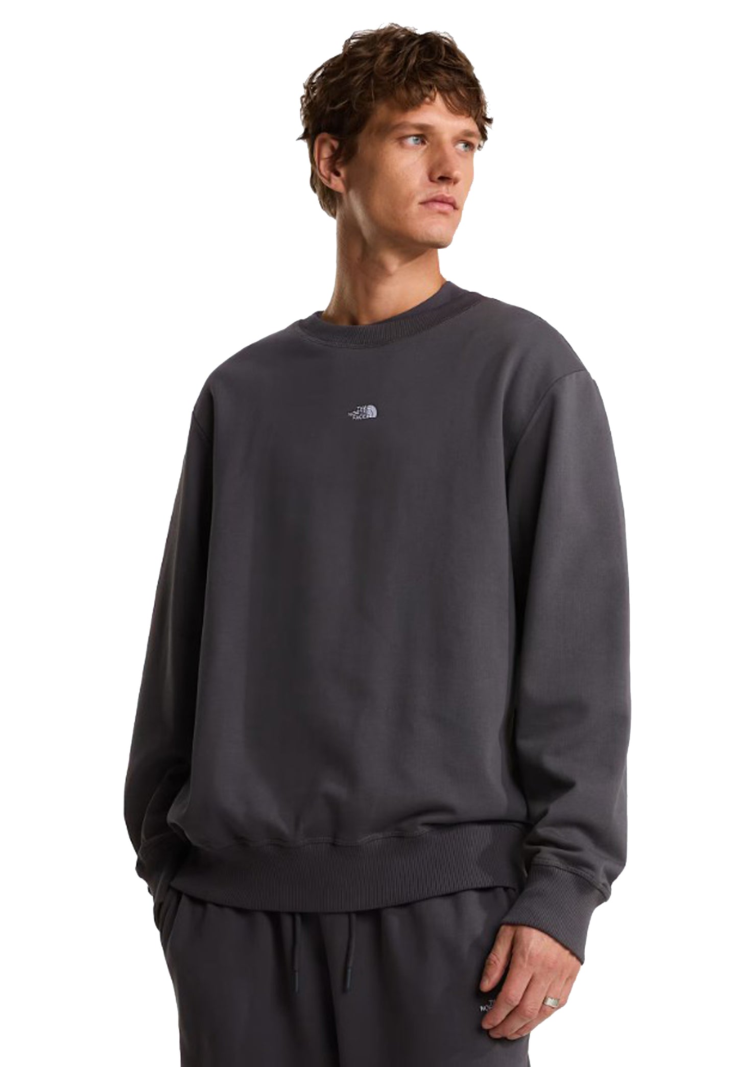 Felpa girocollo grigia antracite cotone Essential Light Relaxed The North Face P26 NF0A8GQCRHI1 NFRHINFRHI THE NORTH FACE 
