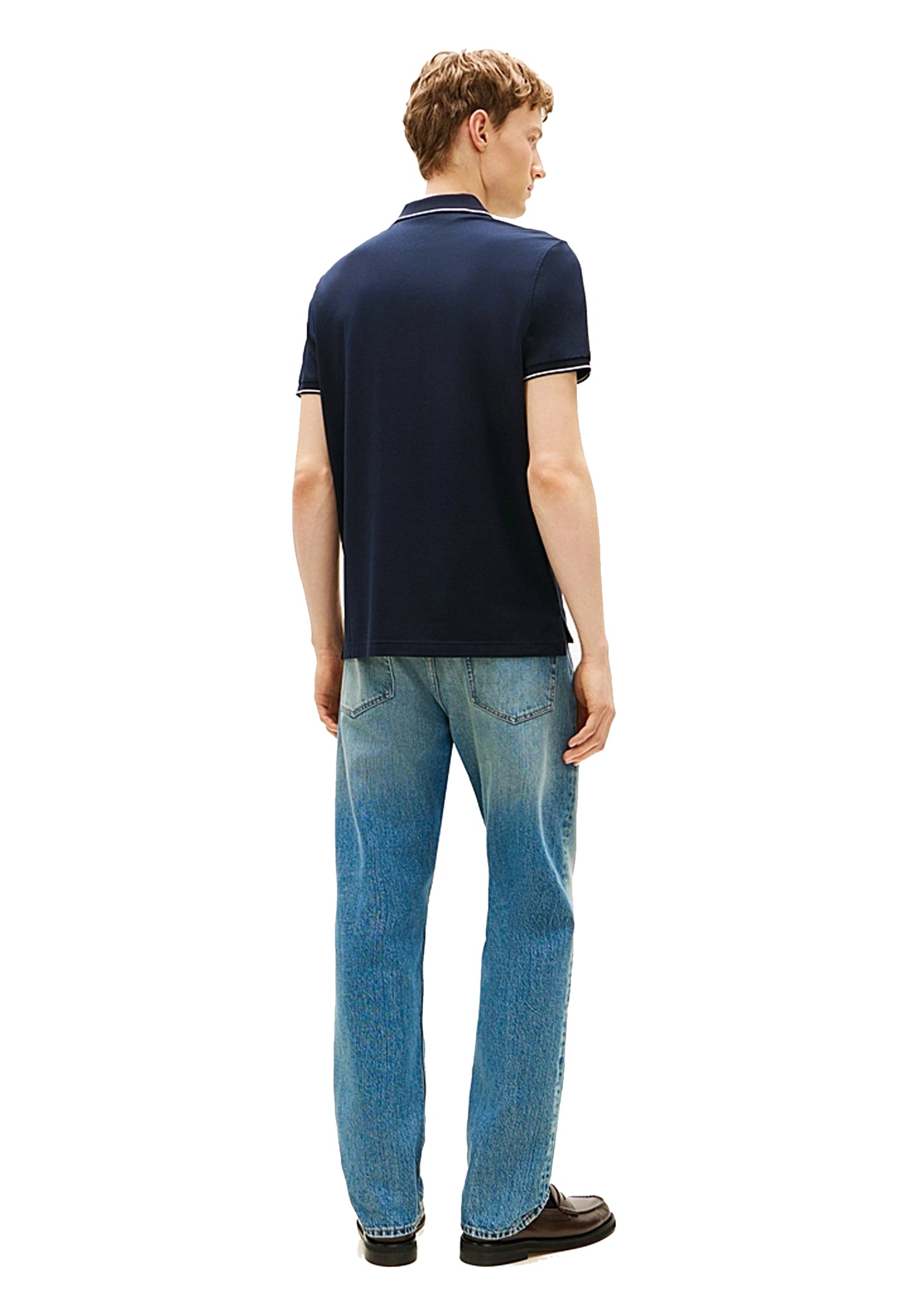 Polo blu bordo bianco Performance Regular Fit cotone Tommy Hilfiger P26 MW0MW37310DW5 DW5DW5 TOMMY HILFIGER 