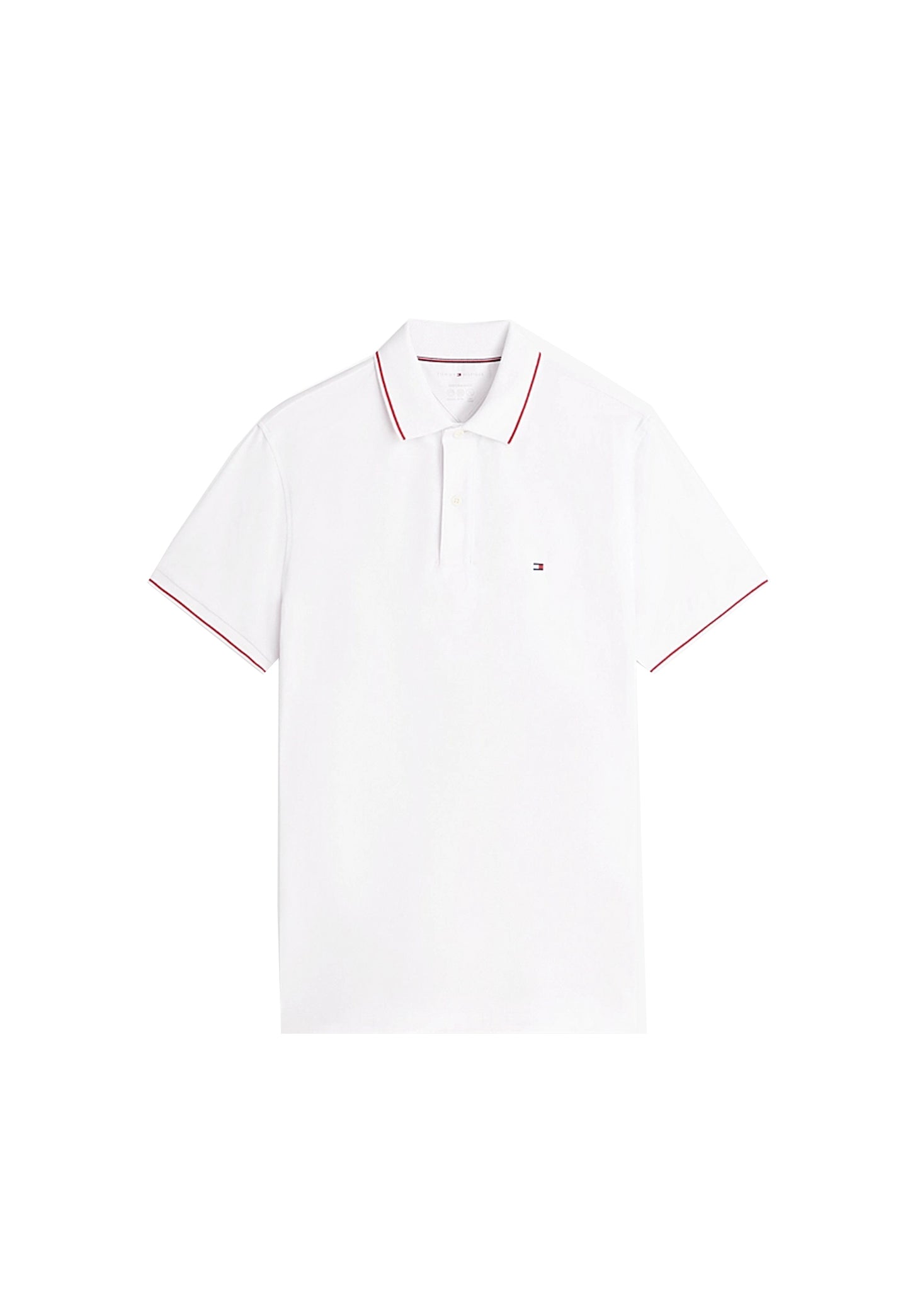 Polo bianca bordi rossi Performance regular fit Tommy Hilfiger P26 MW0MW37310YBR YBRYBR TOMMY HILFIGER 