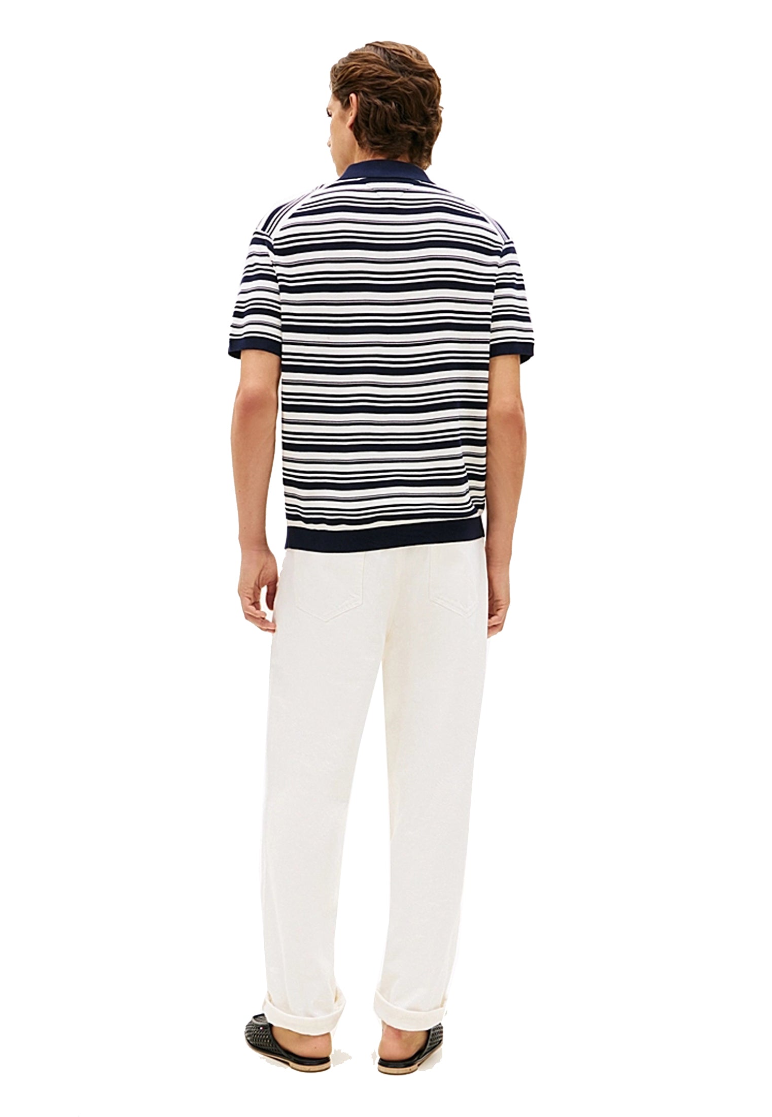 Polo a righe blu cotone relaxed fit in maglia Tommy Hilfiger P26 MW0MW427950A5 0A50A5 TOMMY HILFIGER 