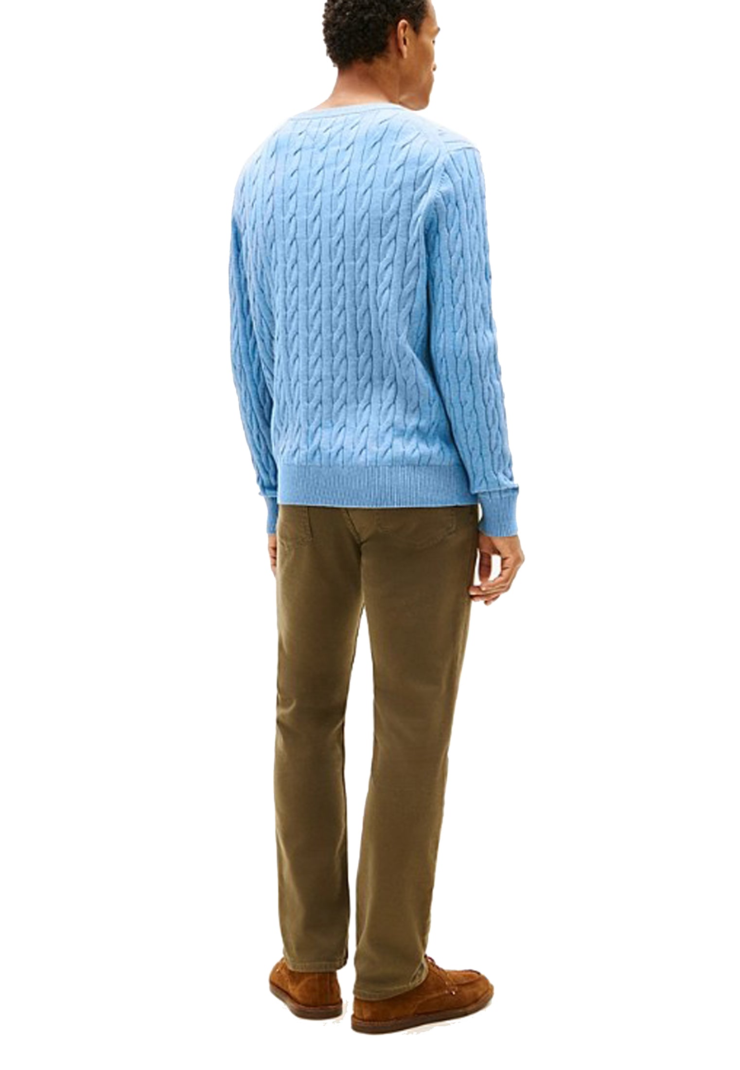 Maglia pullover cotone azzurra intrecciata Tommy Hilfiger P26 MW0MW33132DU6 DU6DU6 TOMMY HILFIGER PRE 