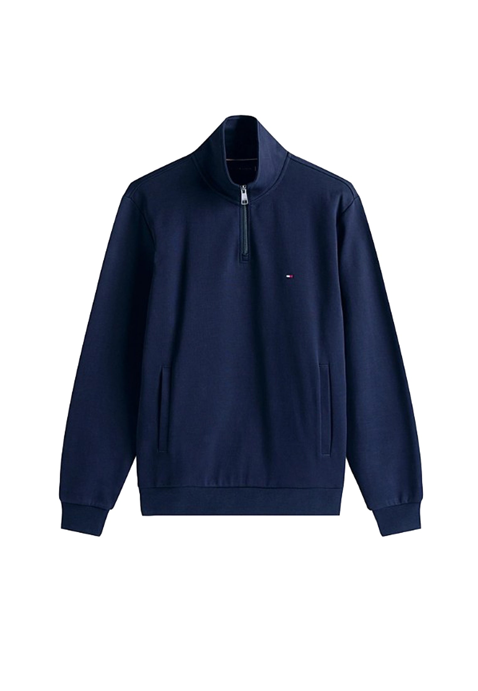 Felpa con mezza zip blu tessuto tecnico Tommy Hilfiger P26 MW0MW36510DW5 DW5DW5 TOMMY HILFIGER PRE 