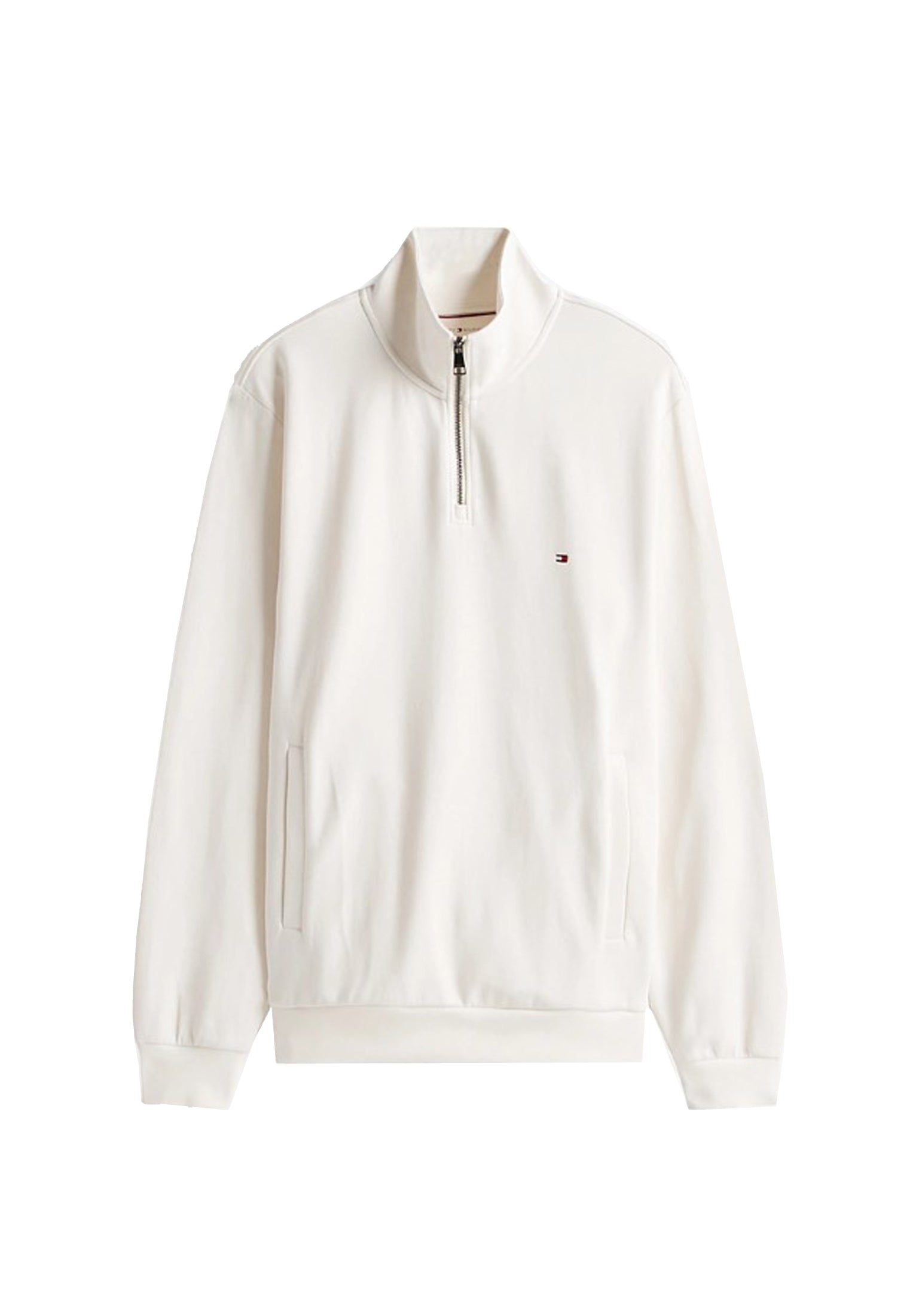 Felpa con mezza zip bianca tecnica Tommy Hilfiger P26 MW0MW36510Z00 Z00Z00 TOMMY HILFIGER PRE 