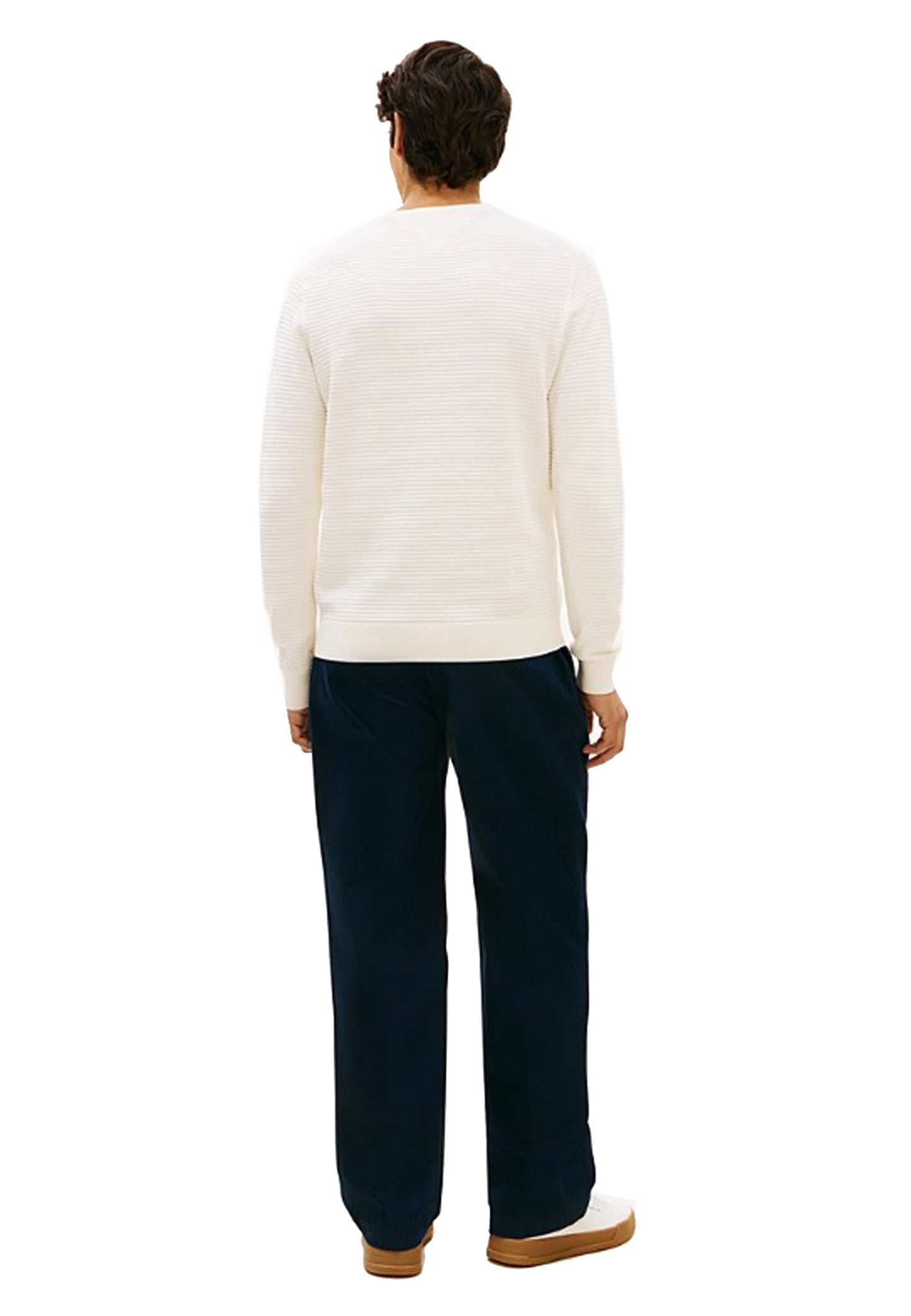 Maglia pullover bianco cotone girocollo Tommy Hilfiger P26 MW0MW41643Z00 Z00Z00 TOMMY HILFIGER PRE 
