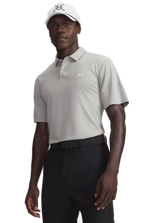 Polo a manica corta sportiva grigia Golf Drive Pique Under Armour P26 77-6012303 00690069 UA GOLF 