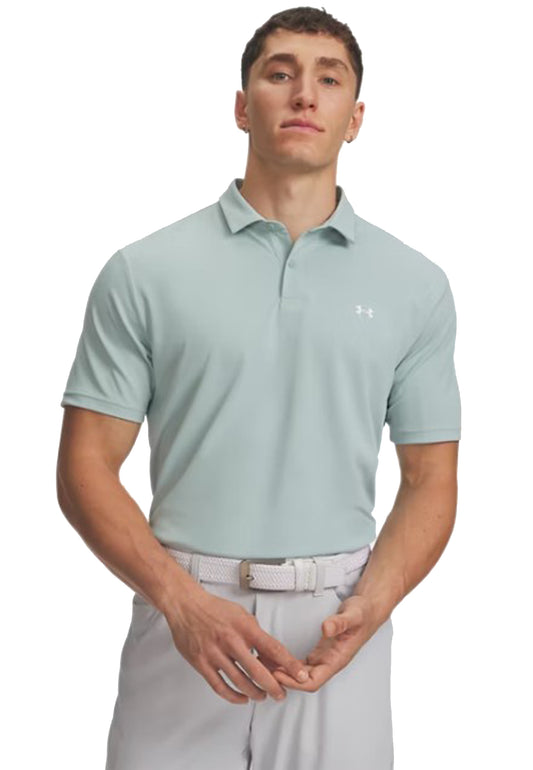 Polo a manica corta sportiva azzurra Golf Drive Pique Under Armour P26 77-6012303 04770477 UA GOLF 